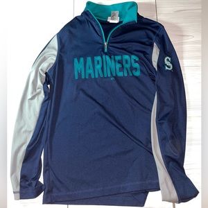 Mariners MLB Baseball Longs-Sleeve Half-Zip